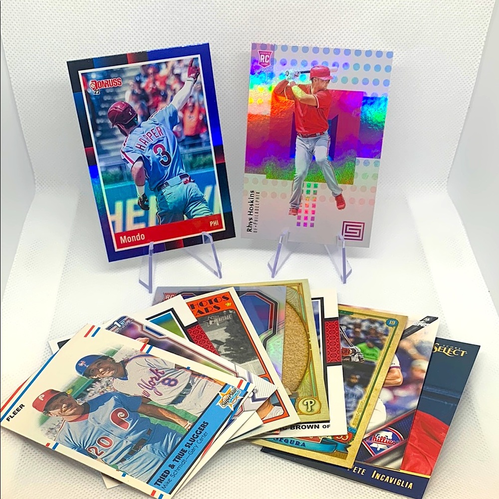 Philadelphia Phillies MLB Baseball Cards Harper Hoskins Schmidt Howard Very Nice